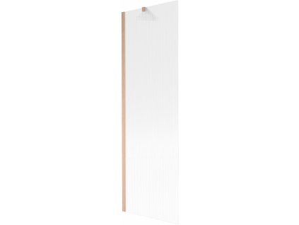 MEXEN/S - Next vanová zástěna FIX 60 x 150 cm, proužky, měď kartáčovaná 895-060-000-00-09-65