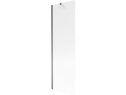 MEXEN/S - Next vanová zástěna FIX 60 x 150 cm, proužky, grafit metal 895-060-000-00-09-95