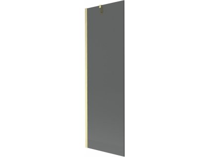 MEXEN/S - Next vanová zástěna FIX 60 x 150 cm, grafit, zlatá kartáčovaná 895-060-000-00-40-55