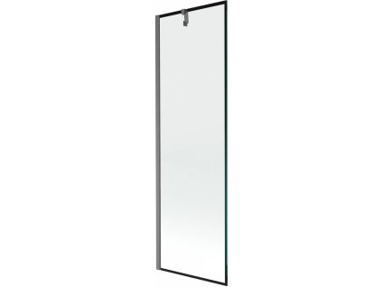 MEXEN/S - Next vanová zástěna FIX 60 x 150 cm, černá vzor, grafit kartáčovaná 895-060-000-00-70-66