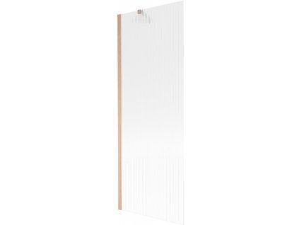 MEXEN/S - Next vanová zástěna FIX 70 x 150 cm, proužky, měď kartáčovaná 895-070-000-00-09-65