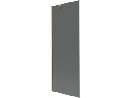 MEXEN/S - Next vanová zástěna FIX 70 x 150 cm, grafit, zlatá kartáčovaná 895-070-000-00-40-55