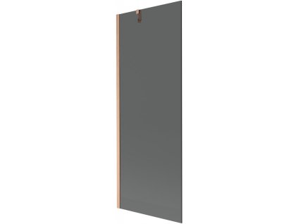 MEXEN/S - Next vanová zástěna FIX 70 x 150 cm, grafit, měď kartáčovaná 895-070-000-00-40-65