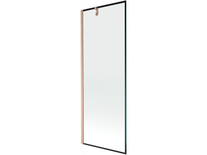MEXEN/S - Next vanová zástěna FIX 70 x 150 cm, černá vzor, měď kartáčovaná 895-070-000-00-70-65
