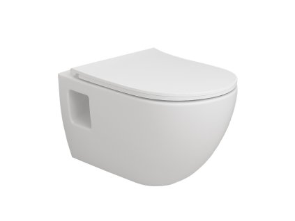 Závěsné WC TIBERA RIMLESS, se sedátkem Soft-close, přiznaná montáž