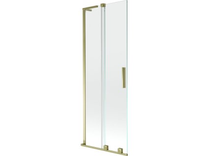 MEXEN/S - Velar L dvoukřídlá posuvná vanová zástěna 70 x 150 cm, transparent, zlatá 896-070-003-01-50