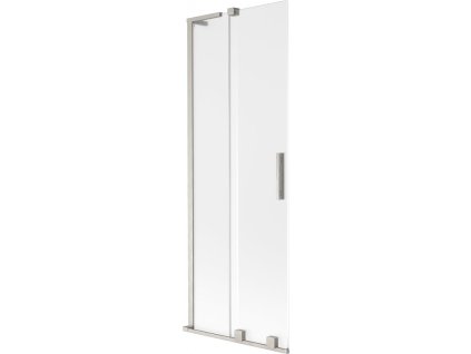 MEXEN/S - Velar L dvoukřídlá posuvná vanová zástěna 75 x 150 cm, dekor, nikl kartáčovaný 896-075-003-31-97