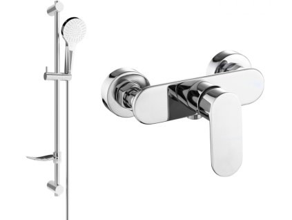 MEXEN/S - Milo DF05 sprchová baterie s příslušenstvím, chrom 7134R05-00