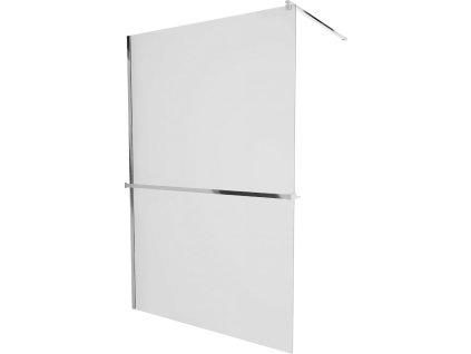 MEXEN/S - KIOTO Sprchová zástěna WALK-IN s poličkou a držákem ručníků 90 x 200, matné sklo 8 mm, chrom 800-090-121-01-30