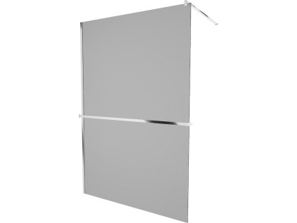MEXEN/S - KIOTO Sprchová zástěna WALK-IN s poličkou a držákem ručníků 90 x 200, grafit 8 mm, chrom 800-090-121-01-40
