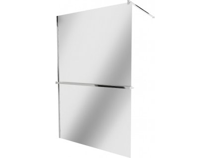 MEXEN/S - KIOTO Sprchová zástěna WALK-IN s poličkou a držákem ručníků 90 x 200, zrcadlové 8 mm, chrom 800-090-121-01-50