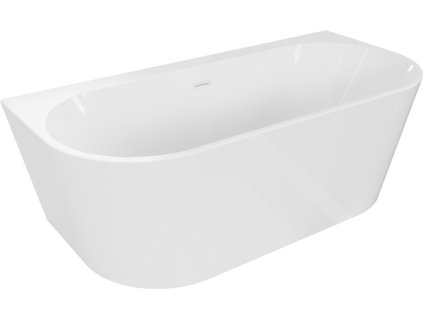 MEXEN/S - Oval+ volně stojící vana przyścienna 170 x 80 cm, bílá, sifon a přepad bílá 52681708000-20