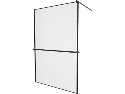 MEXEN/S - KIOTO Sprchová zástěna WALK-IN s poličkou a držákem ručníků 70 x 200, transparent/černá 8 mm, černá 800-070-121-70-70