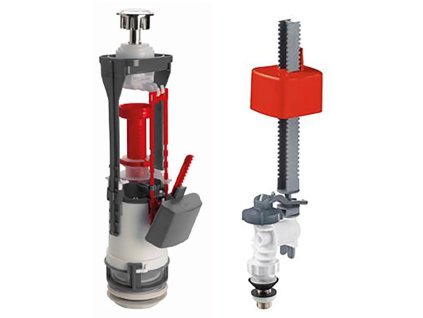 Splachovací souprava s DUAL tlačítkem, spodní napouštění 1/2", chrom
