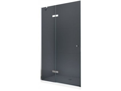 MEXEN - Roma Sprchové dveře Swing 110, grafit, chrom se stěnovým profilem 854-110-000-01-40