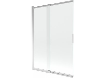 MEXEN - Fox 2-křídlá posuvná vanová zástěna 120 x 150 cm, transparent, chrom 891-120-002-01-00