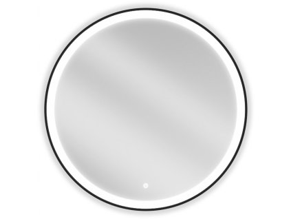 MEXEN - Esso zrcadlo s osvětlením 80 cm, LED 6000K černý rám 9825-080-080-611-70