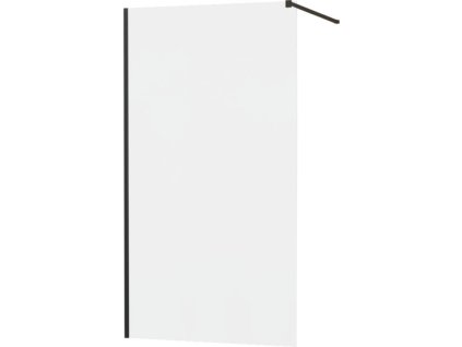 MEXEN/S - KIOTO Sprchová zástěna WALK-IN 120x200 cm 8 mm, černá, matné sklo 800-120-101-70-30