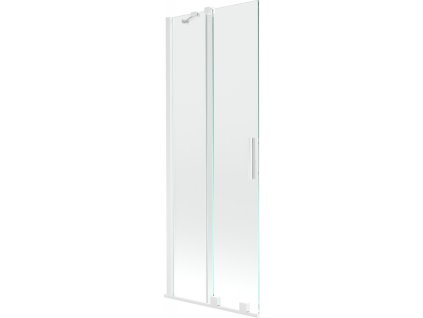 MEXEN/S - Velar Dvoukřídlá posuvná vanová zástěna 70 x 150 cm, transparent, bílá 896-070-000-01-20