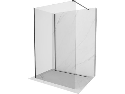 MEXEN/S - Kioto Sprchová zástěna WALK-IN 120 x 110 cm, transparent, černá 800-120-212-70-00-110