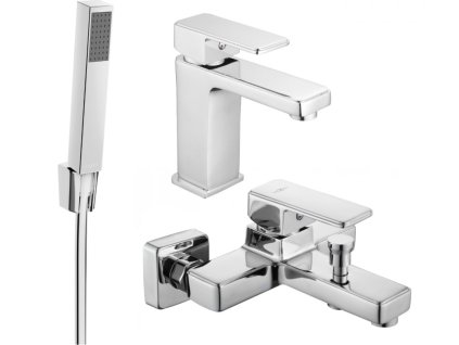 MEXEN/S - Cetus R77 Set umyvadlové a vanové baterie s příslušenstvím, chrom 744303R77-00
