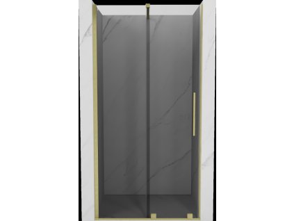 MEXEN/S - Velar posuvné sprchové dveře 110 cm, grafit, zlatá kartáčovaná 871-110-000-41-55