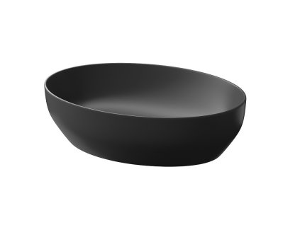CERSANIT - Umyvadlo na desku LARGA ELLIPSE antracitová mat 50X38 K677-014