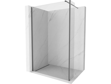 MEXEN/S - Kioto Sprchová zástěna WALK-IN 115 x 40 cm, transparent, grafit kartáčovaná 800-115-212-66-00-040