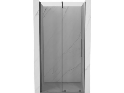 MEXEN/S - Velar posuvné sprchové dveře 80, transparent, grafit kartáčovaná 871-080-000-01-66