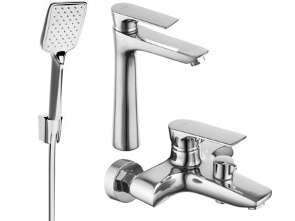 MEXEN/S - Axel R62 SET vanová a umyvadlová baterie, chrom 73813R62-00