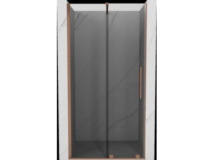 MEXEN/S - Velar posuvné sprchové dveře 120 cm, grafit, měď kartáčovaná 871-120-000-41-65