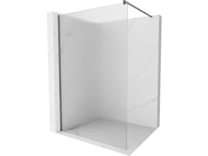 MEXEN/S - Kioto Sprchová zástěna WALK-IN 70 x 200 cm, proužky 8 mm, grafit metal 800-070-101-95-09