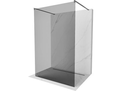 MEXEN/S - Kioto samostatně stojící sprchová zástěna 110 x 200 cm, grafit 8 mm, grafit metal 800-110-002-95-40