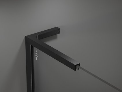 MEXEN/S - Kioto L Sprchová zástěna WALK-IN 110 x 200, dekor, černá 800-110-103-70-30