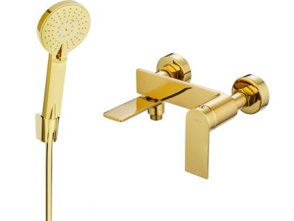 MEXEN/S - Zero SET vanová baterie s příslušenstvím R40, zlatá 7113R40-50