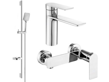 MEXEN/S - Zero SET umyvadlová + sprchová baterie s příslušenstvím DS62, chrom 71104DS62-00