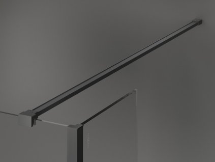 MEXEN/S - Kioto Sprchová zástěna WALK-IN 120 x 120 x 40 cm, černý vzor, grafit metal 800-120-120-221-95-70-040