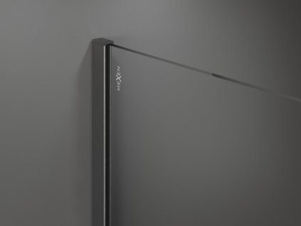 MEXEN/S - Kioto Sprchová zástěna WALK-IN 120 x 40 cm, transparent, grafit kartáčovaná 800-120-212-66-00-040