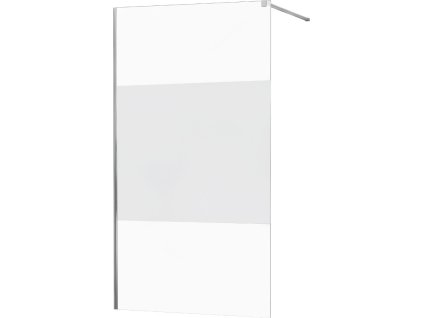 MEXEN/S - KIOTO Sprchová zástěna WALK-IN 120x200 cm 8 mm, chrom, Transparent/matné sklo 800-120-101-01-35