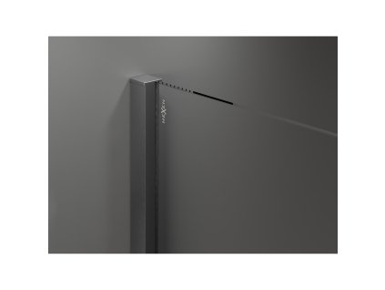 MEXEN/S - Velar posuvné sprchové dveře Walk-in 70 cm, transparent, grafit kartáčovaná 871-070-000-03-66