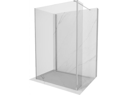 MEXEN/S - Kioto Sprchová zástěna WALK-IN 120 x 105 x 40 cm, transparent, chrom 800-120-105-221-01-00-040