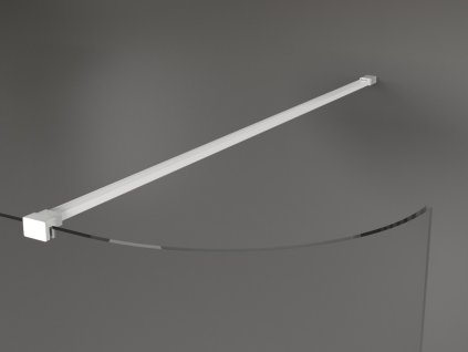 MEXEN/S - Kioto Sprchová zástěna WALK-IN zaoblená 90 x 200, transparent 8 mm, bílá - 800-080-101-20-06 800-090-101-20-06