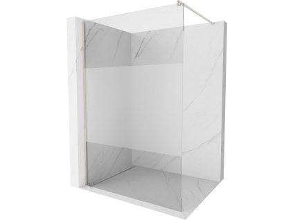 MEXEN/S - Kioto Sprchová zástěna WALK-IN 70 x 200, transparent/dekor 8 mm, nikl kartáčovaná 800-070-101-97-35