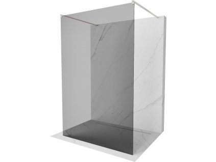 MEXEN/S - Kioto samostatně stojící sprchová zástěna 100 x 200, grafit 8 mm, nikl kartáčovaná 800-100-002-97-40