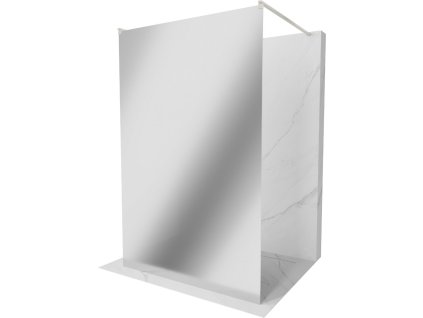 MEXEN/S - Kioto samostatně stojící sprchová zástěna 100 x 200, zrcadlové sklo 8 mm, nikl kartáčovaná 800-100-002-97-50