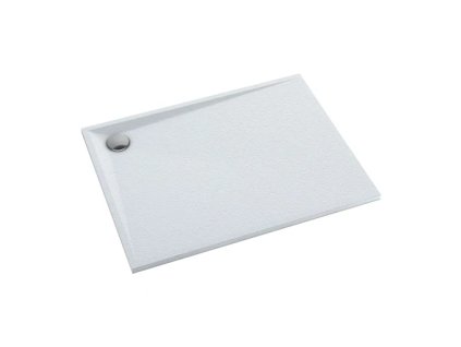 OMNIRES - STONE obdélníková sprchová vanička s kamennou strukturou, 80 x 120 cm bílá mat /BM/ STONE80/120BM