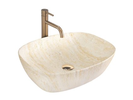 REA - Umyvadlo na desku Freja - Travertine Matt REA-U6689