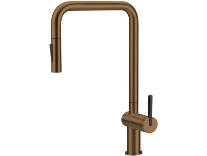 DEANTE - Kuchyňská baterie Momi kartáčovaný bronz, s výsuvnou hubicí BKM_C73N