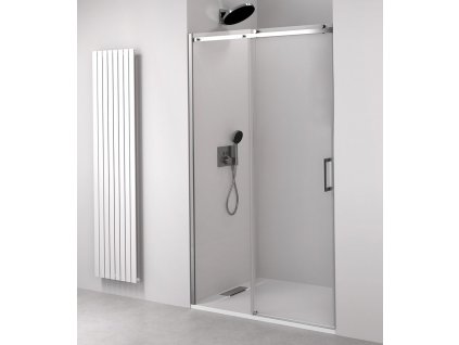 THRON ROUND sprchové dveře 1300 mm, kulaté pojezdy, čiré sklo