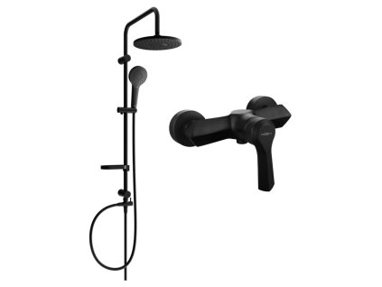 MEXEN/S - Erik sprchový sloup včetně sprchové baterie Sabre, černá 72140205-70